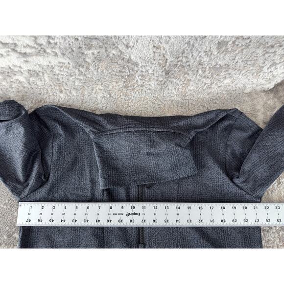 Mondetta Size M Stretch Mock Neck Half Zip Sweater Gray Long Sleeve Pullover - Picture 4 of 9